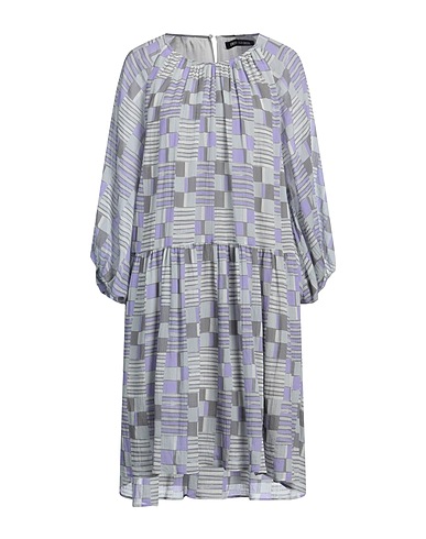 IRIS VON ARNIM Midi-Kleid Hellgrau 52% Seide, 48% Baumwolle