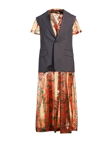 JUNYA WATANABE Midi dress Bronze 97% Wool, 3% Polyester, Nylon