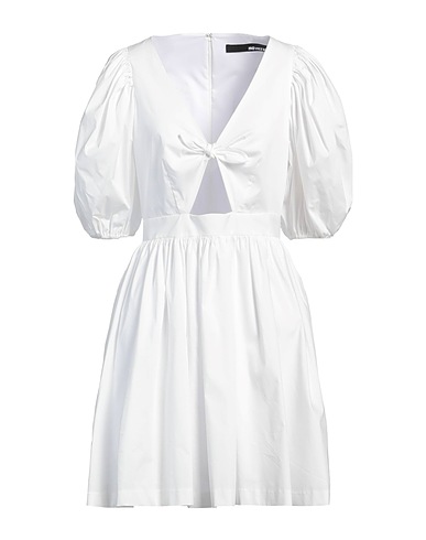ROTATE BIRGER CHRISTENSEN Kurzes Kleid Weiß 70% Organische Baumwolle, 28% Polyamid, 2% Elastan