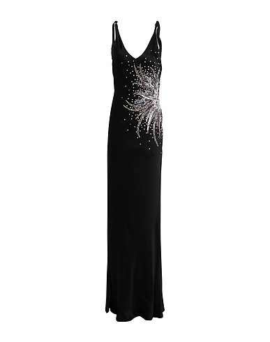 AMEN Long dress Black 60% Acetate, 40% Silk