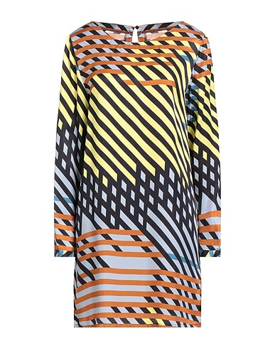 ATTIC AND BARN Short dress GIALLO 100% Viscose