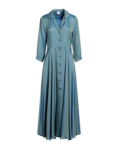 ASPESI Long dress Deep teal 52% Acetate, 48% Viscose