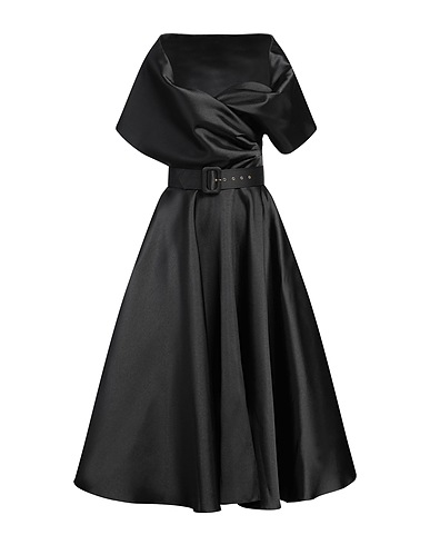 RHEA COSTA Midi dress Black 100% Polyester
