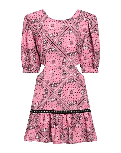 LE VOLIÈRE ミニワンピース・ドレス ピンク テンセル 100%