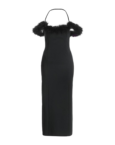 THE ATTICO Midi dress Black 90% Polyamide, 10% Elastane