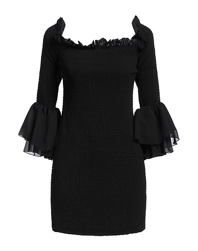 ROTATE BIRGER CHRISTENSEN Sheath dress Black 100% Recycled polyester
