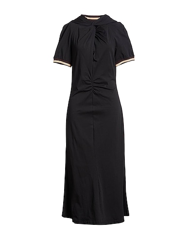 WALES BONNER Long dress Black 100% Organic cotton, Cotton, Elastane