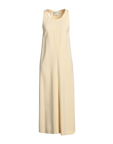 FORTE_FORTE Midi dress Pastel yellow 96% Viscose, 4% Elastane