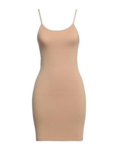 JUST FEMALE Short dress Sand 92% Polyamide, 8% Elastane