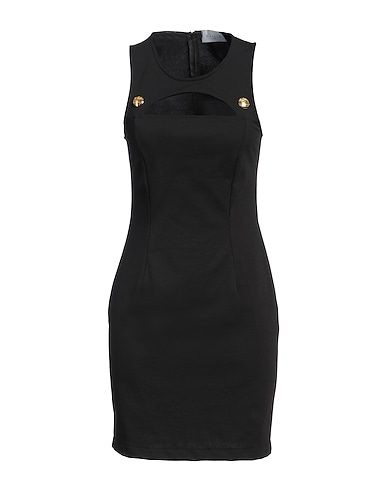 GAëLLE Paris Sheath dress Black 52% Cotton, 40% Polyamide, 8% Elastane, Polyester