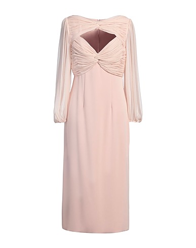 COSTARELLOS Midi dress Light pink 100% Silk