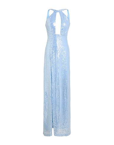 GAëLLE Paris Long dress Sky blue 95% Polyester, 5% Elastane