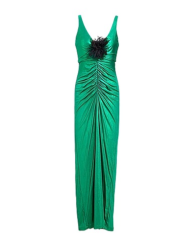 GAëLLE Paris Long dress Emerald green 95% Polyester, 5% Elastane