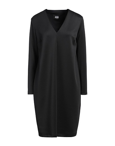 ALPHA STUDIO Robe courte Noir 95% Polyester, 5% Élasthanne