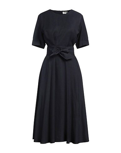 P.A.R.O.S.H. Midi dress Midnight blue 72% Viscose, 28% Linen