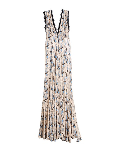 ETRO Long dress Beige 97% Viscose, 3% Elastane, Polyamide, Cotton