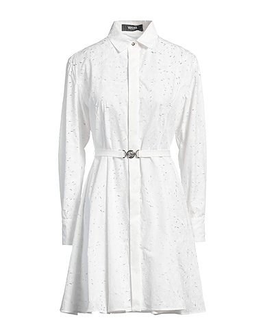 VERSACE Shirt dress White 100% Cotton