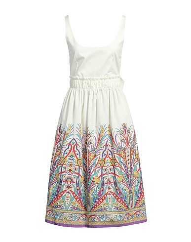 ETRO Midi dress Cream 100% Cotton