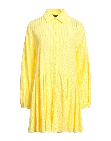 FEDERICA TOSI Shirt dress Yellow 100% Cotton