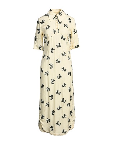 JIL SANDER Midi-Kleid Pastellgelb 50% Acryl, 50% Viskose