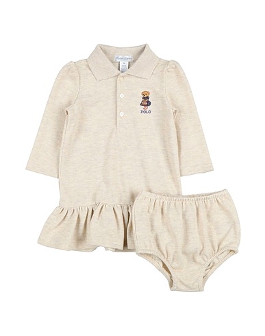POLO RALPH LAUREN Vestido para bebé  Beige 100% Cotton