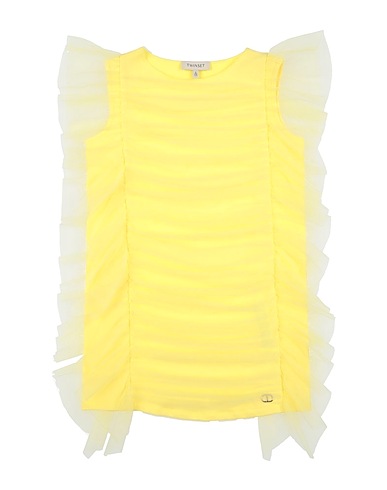 TWINSET Vestito Giallo 95% Cotone, 5% Elastan, Poliestere