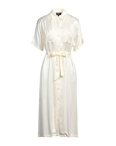 A.P.C. Midi dress Cream 100% Viscose