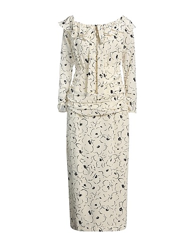 ALESSANDRA RICH Midi dress Ivory 100% Silk