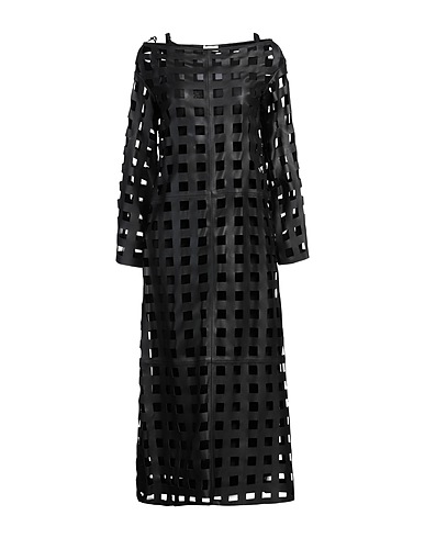 BY MALENE BIRGER Midi dress Black 100% Lambskin