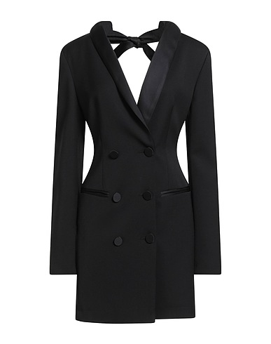SEMICOUTURE Blazer dress Black 54% Polyester, 44% Virgin Wool, 2% Elastane