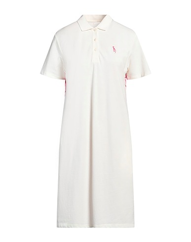 CATNOIR Kurzes Kleid Elfenbein 95% Baumwolle, 5% Elastan, Polyester
