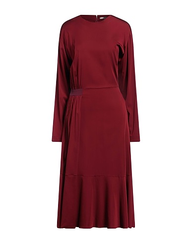 STELLA McCARTNEY Midi dress Burgundy 94% Viscose, 6% Elastane, Polyamide