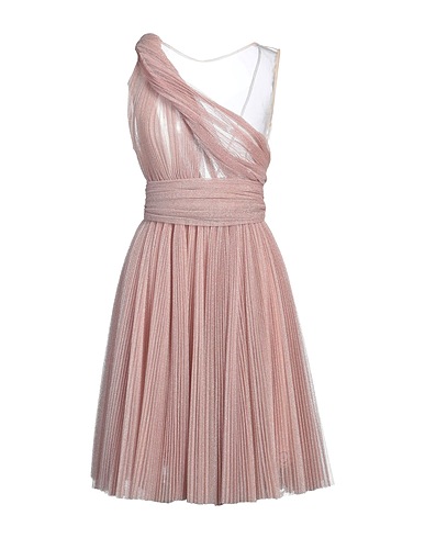 DOLCE&GABBANA Midi dress Blush 64% Metallic Polyester, 36% Cotton