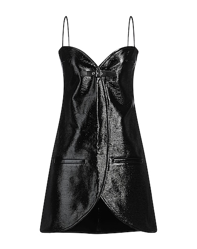 COURRÈGES Sheath dress Black 88% Cotton, 10% Polyurethane, 2% Elastane, Polyester