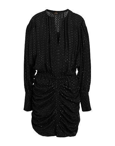 ACTITUDE by TWINSET Kurzes Kleid Schwarz 100% Polyester, Metallisiertes Polyester