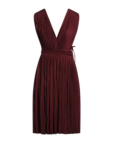 ALAÏA Midi dress Burgundy 65% Polyester, 35% Wool