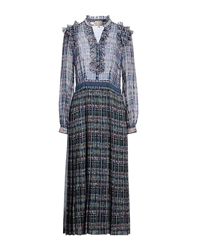 MAISON COMMON Long dress Navy 100% Silk, Polyester