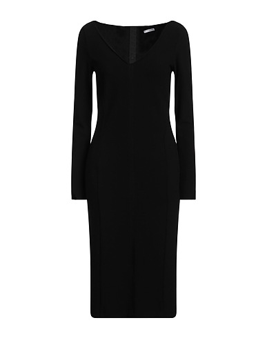 I BLUES Midi dress Black 68% Viscose, 28% Polyamide, 4% Elastane