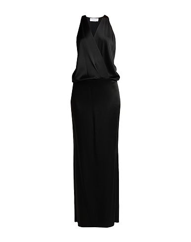 BLUMARINE Long dress Black 71% Acetate, 27% Viscose, 2% Elastane