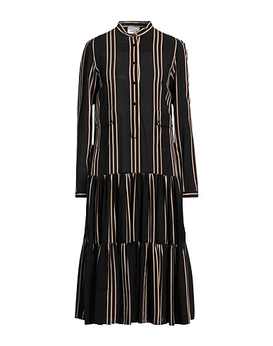 AKRIS Midi dress Black 82% Viscose, 18% Silk