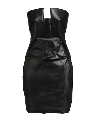 RICK OWENS Sheath dress Black 91% Cotton, 9% Elastomultiester, Rubber