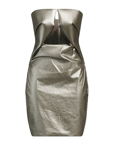 RICK OWENS Sheath dress Grey 91% Cotton, 9% Elastomultiester, Rubber