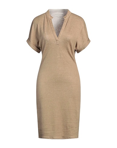 MAJESTIC FILATURES Short dress Khaki 100% Linen