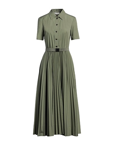 TORY BURCH Long dress Military green 65% Polyester, 35% Cotton