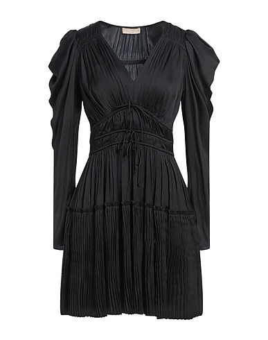 ULLA JOHNSON Pleated dress Black 100% Polyester
