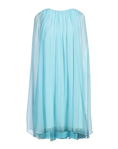 MAX MARA Short dress Sky blue 100% Silk