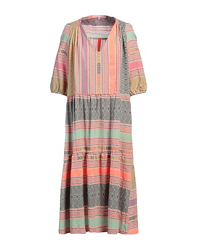 VALERIE KHALFON Midi dress Sage green 40% Cotton, 27% Viscose, 24% Acrylic, 9% Polyamide