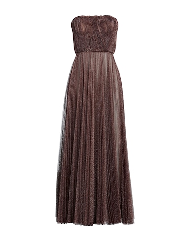 DOLCE&GABBANA Elegant dress Bronze 70% Metallic Polyester, 30% Polyester