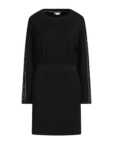 LIU •JO Short dress Black 95% Viscose, 5% Elastane, Cotton, Metallic Polyester