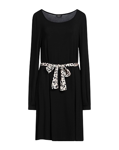 LIU •JO ミニワンピース・ドレス ブラック レーヨン 92% / ポリウレタン 8%